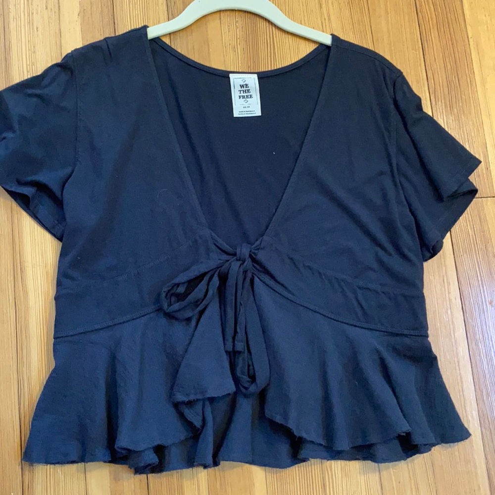 Black Free People Blouse